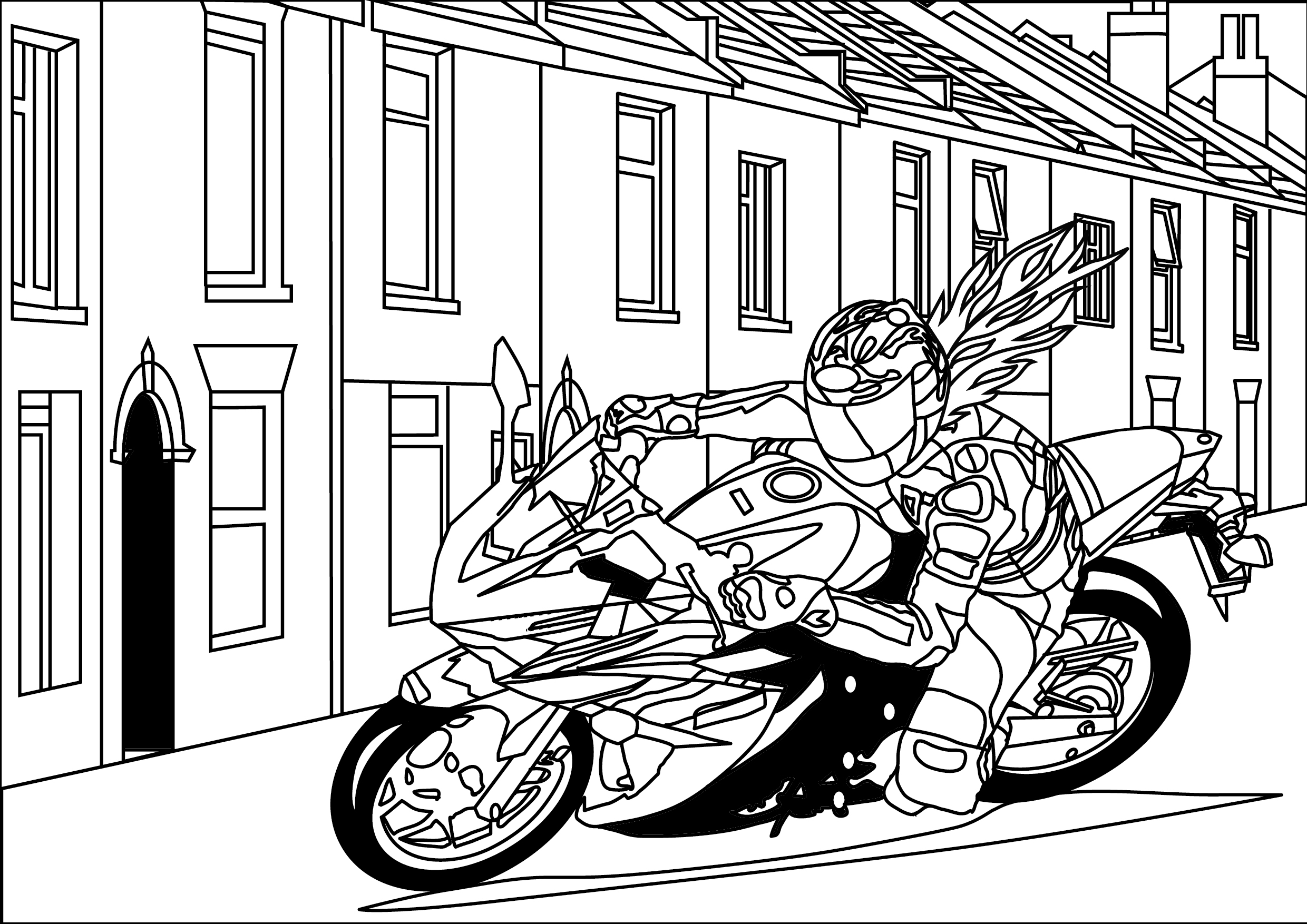 мотоциклист ЧБ-01