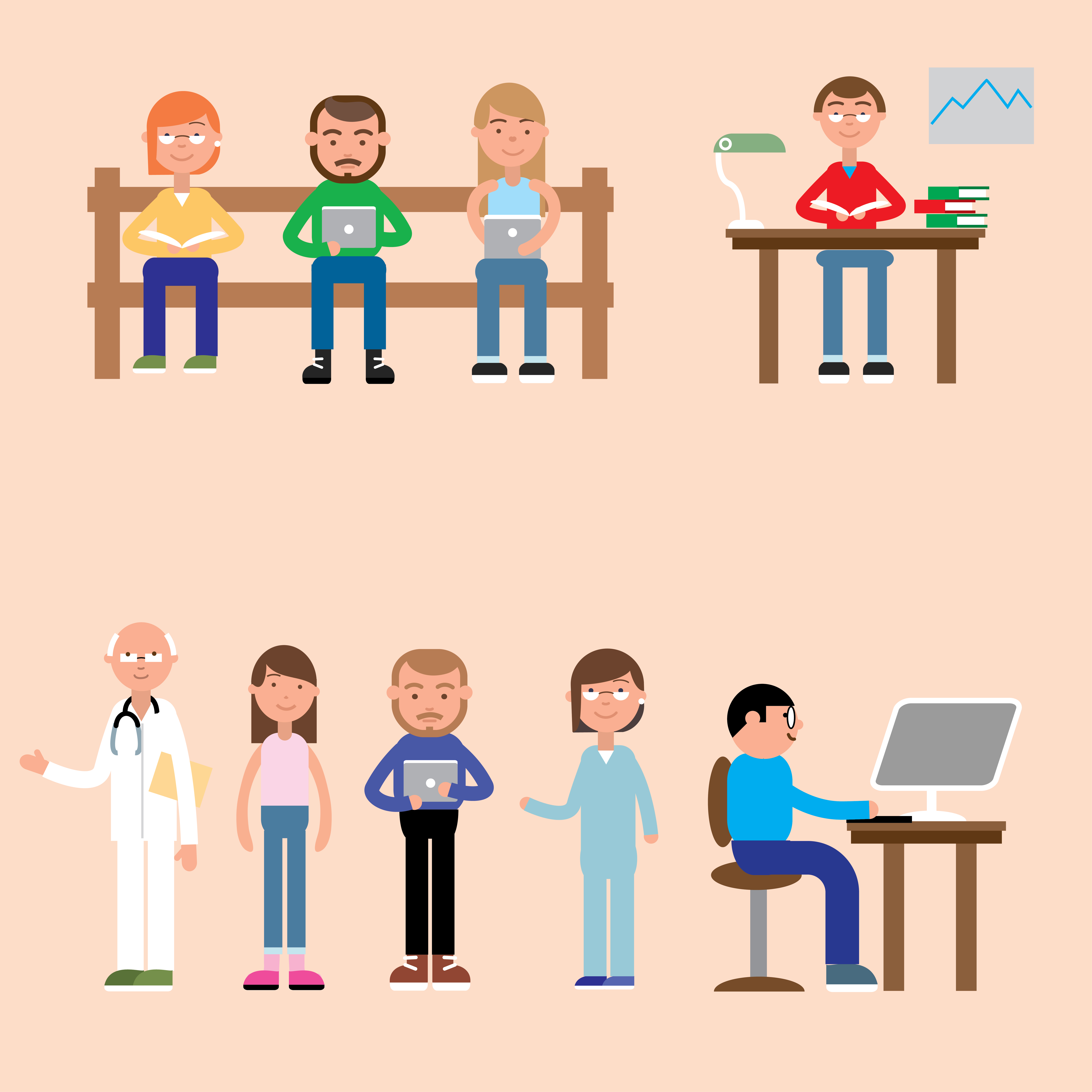 The men round read look at computers